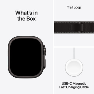 Apple Watch Ultra 3 Cellular 49mm Zwart Trail Band M/L