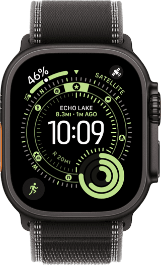 Apple Watch Ultra 3 Cellular 49mm Zwart Trail Band M/L