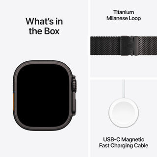 Apple Watch Ultra 3 Cellular 49mm Zwart Milanese Band S