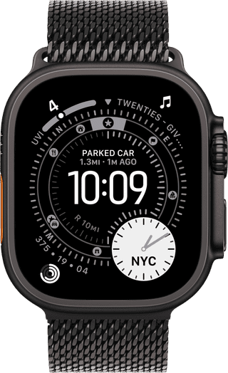 Apple Watch Ultra 3 Cellular 49mm Zwart Milanese Band M