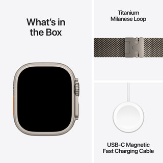 Apple Watch Ultra 3 Cellular 49mm Natural Milanese Band L