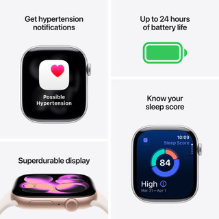 Apple Watch Series 11 46mm Roségoud Sportband S/M