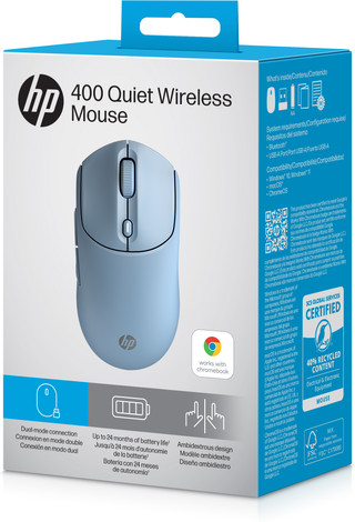 HP 400 Stille Draadloze Muis Blauw