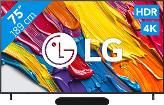 LG 75" QNED82 4K (2025) + Sonos Ray Zwart