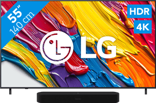 LG 55 inches QNED82 4K (2025) + Sonos Beam Gen2 Black