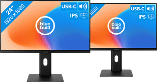 BlueBuilt 24 inch Full HD Monitor met USB C Duo pack