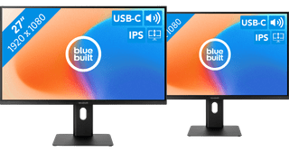 BlueBuilt 27-inch Full HD Monitor with USB-C Duo Pack