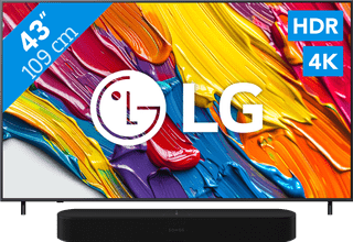 LG 43" QNED82 4K (2025) + Sonos Beam Gen2 Zwart