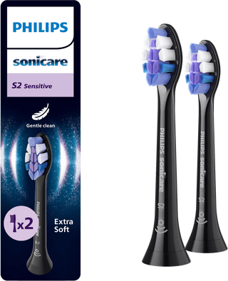 Philips Sonicare Optimal Sensitive HX6052/88 Zwart (2 stuks)