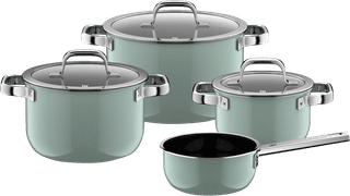 WMF Fusiontec Mineral Pro Pannenset 4-delig Eucalyptus Haze