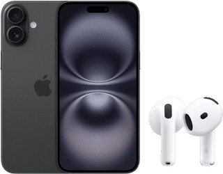 Apple iPhone 16 128GB Black + AirPods 4 Active Noise Cancellation