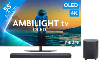 Philips Ambilight 55'' OLED810 4K (2025) + JBL Bar 500 M2 Zwart