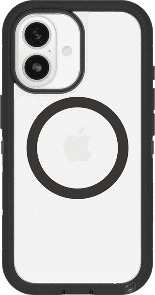 OtterBox Defender Pro XT iPhone 17 Back Cover with MagSafe Magnet Transparent Black Edge