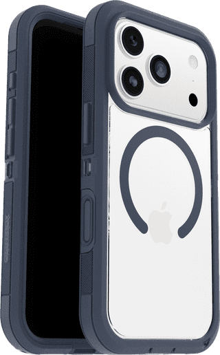 OtterBox Defender Pro XT iPhone 17 Pro Back Cover with MagSafe Magnet Transparent Blue
