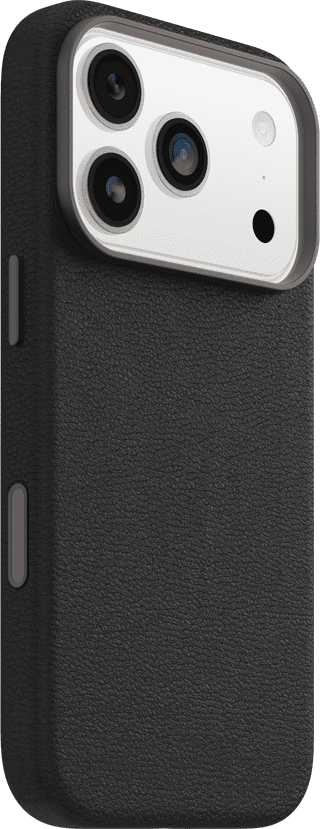 OtterBox Symmetry iPhone 17 Pro Back Cover met MagSafe Magneet Leer Zwart