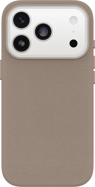 Otterbox Symmetry iPhone 17 Pro Back Cover met MagSafe Magneet Leer Grijs