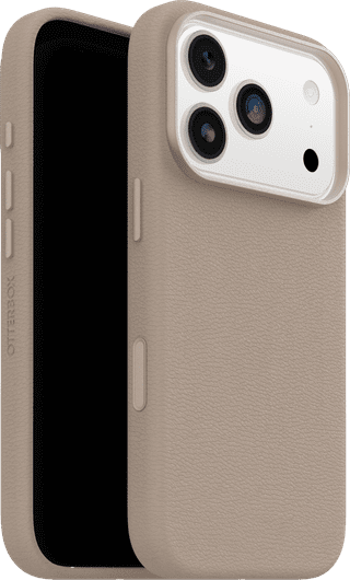 OtterBox Symmetry iPhone 17 Pro Back Cover with MagSafe Magnet Leather Gray