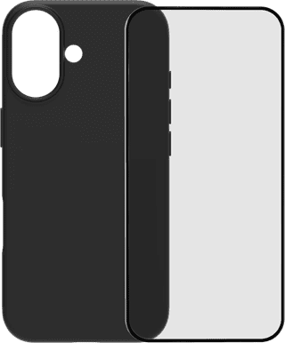 BlueBuilt Back Cover iPhone 17 Black + BlueBuilt iPhone 17 Screen Protector Glass