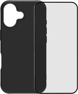 BlueBuilt Protective Back Cover met MagSafe iPhone 17 Zwart + BlueBuilt iPhone 17 Screenprotector Glas