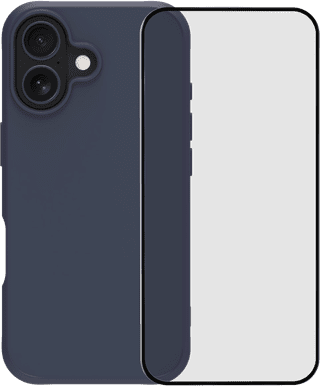 BlueBuilt Protective Back Cover with MagSafe iPhone 17 Blue + BlueBuilt iPhone 17 Screen Protector Glass