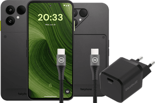 Fairphone 6 256GB Black 5G + Complete Accessory Pack