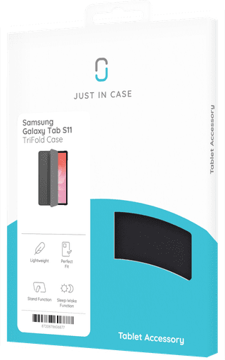 Just in Case Samsung Galaxy Tab S11 Tri-Fold Book Case Zwart