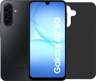 Samsung Galaxy A17 128GB Zwart 5G + BlueBuilt Back Cover Zwart