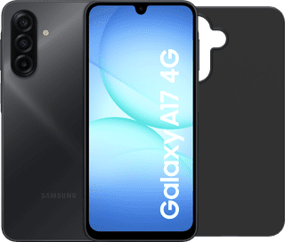 Samsung Galaxy A17 128GB Zwart 4G + BlueBuilt Back Cover Zwart