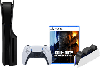 PlayStation 5 Slim Disc Edition + Call of Duty: Black Ops 7 + Covers Zwart + Oplaadstation