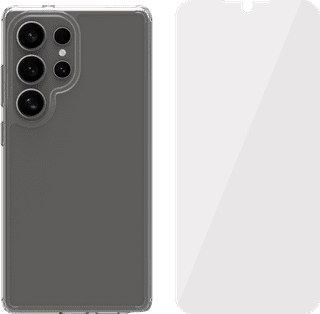 BlueBuilt Samsung Galaxy S25 Ultra Back Cover Transparent + BlueBuilt Screen Protector Glass