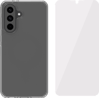 BlueBuilt Protective Back Cover Samsung Galaxy A56 Transparant + Screenprotector Glas