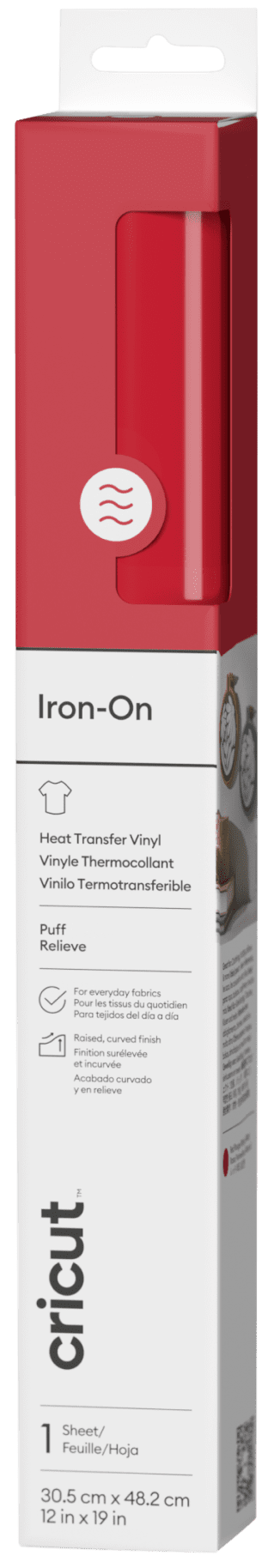 Cricut Puff Iron-On Rood 30,5 x 48,3 cm