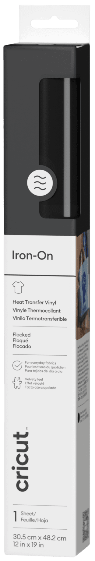 Cricut Flock Iron-On Zwart 30,5 x 48,3 cm