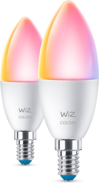 WiZ Candle Light - White and Colored Light - E14 - 2-pack