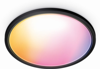 WiZ Plafondlamp SuperSlim - Zwart - Gekleurd en Wit licht