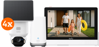 Eufy SoloCam E42 4-Pack + HomeBase 3 + Smart Display E10