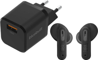 JBL Tune Beam 2 Zwart + BlueBuilt Quick Charge Oplader