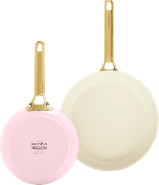 GreenPan Padova Reserve 20cm + 26cm Frying Pan Set Blush Pink
