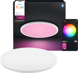 Philips Hue Devote Ceiling Lamp - White and Color - Round - White - Medium