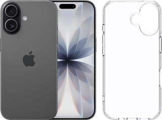 Apple iPhone 17 256GB White + BlueBuilt Protective Back Cover Transparent