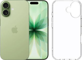 Apple iPhone 17 256GB Groen + BlueBuilt Protective Back Cover Transparant