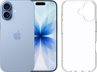 Apple iPhone 17 512GB Blue + BlueBuilt Protective Back Cover Transparent