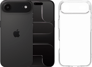 Apple iPhone Air 256GB Zwart + BlueBuilt Protective Back Cover Transparant