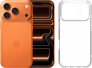 Apple iPhone 17 Pro 256GB Orange + BlueBuilt Protective Back Cover Transparent