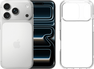 Apple iPhone 17 Pro 1TB Silver + BlueBuilt Protective Back Cover Transparent