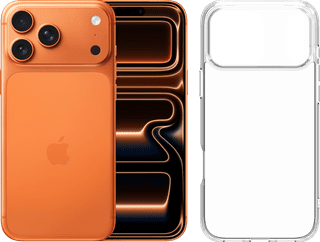 Apple iPhone 17 Pro Max 512GB Orange + BlueBuilt Protective Back Cover Transparent