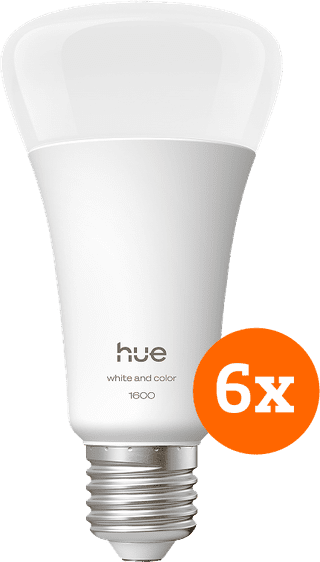 Philips Hue A67 White and Color 1600 lumens E27 6-pack