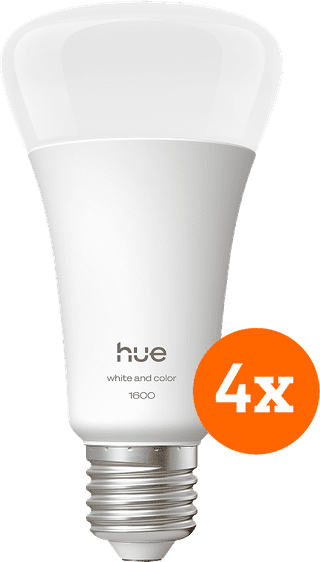 Philips Hue A67 White and Color 1600 lumens E27 4-pack