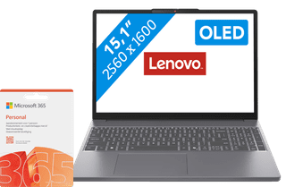 Lenovo IdeaPad Slim 3 OLED 15IRH10 83K100HCMH + Microsoft 365 Personal NL 1 jaar