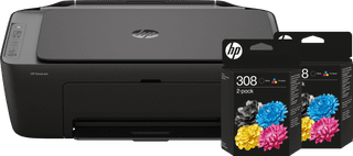 HP DeskJet 2920 All-in-One + 2 zwarte + 2 kleuren cartridges